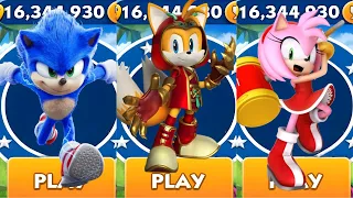 Sonic Dash - Sonic vs Dragonclaw Tails vs Thorn Rose  - All Characters Unlocked - Gameplay