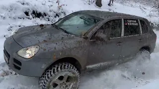 Porsche Cayenne 4.5S on 35s Hard Off Road in Snow and Mud The Very Best