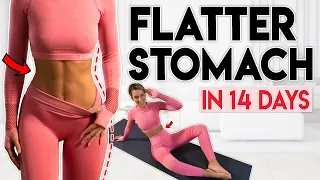 FLATTER STOMACH in 14 Days (burn belly fat) | 10 minute Home Workout