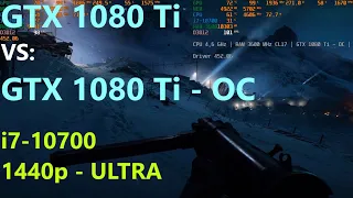 GTX 1080 Ti vs GTX 1080 Ti OVERCLOCK + i7-10700 - 1440p