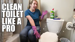 Super Clean your Toilet LIKE A PRO!! (Cleaning Tips + Tricks)