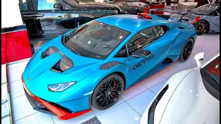 Lamborghini Huracan STO, Aventador SVJ, McLaren 765 LT, Ferrari SF90 - Exotic Cars Dubai Showroom