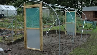 Hanging a Single Door Frame and Hinged Door on Polytunnel