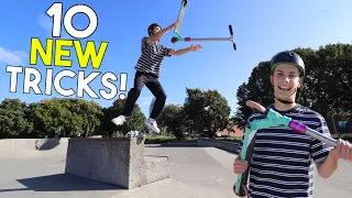 Learning 10 Scooter Tricks in 30 MINUTES!