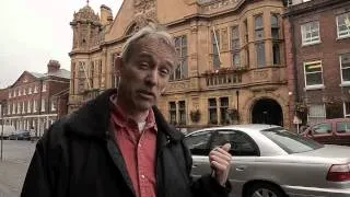 Jasper Fforde talks about "The Last Dragonslayer" and visits Hereford, where the book is set.