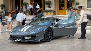 SUPERCARS Monaco 2023 - Ferrari SF90, 488 Pista, 812 GTS, Lamborghini Huracan STO, SLR - 9th Vlog
