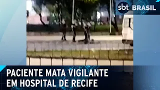 Paciente rouba arma e mata vigilante de hospital no último dia de trabalho | SBT Brasil (26/04/24)