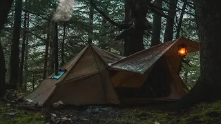 Video Compilation of My Best Hot Tent Set up  - Solo Winter Camping