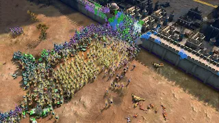 Age of Empires 4 - 4v4 CBA MASSIVE ARMIES AT ENEMY BASE | Multiplayer Gameplay