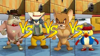 Tom and Jerry in War of the Whiskers Tom Vs Monster Jerry Vs Spike Vs Duckling (Master Difficulty)