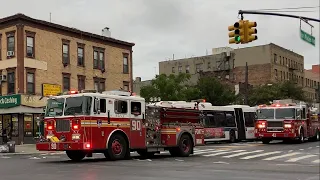 *PA300* FDNY Engine 90 Spare & Tower Ladder 41 Responding