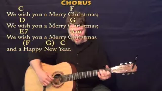 We Wish You A Merry Christmas - Fingerstyle Guitar Cover Lesson in C with Chords/Lyrics