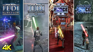 Star Wars Jedi Survivor Vs Jedi Fallen Order Vs The Force Unleashed Vs The Force Unleashed 2