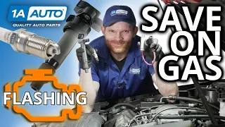 Flashing check engine light reducing car or truck gas mileage? New spark plugs and coils can help.