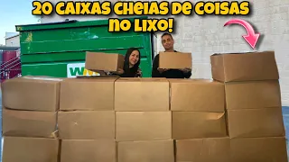 Encontramos 20 caixas cheias de coisas no lixo dos Estados Unidos!🇺🇸🇺🇸