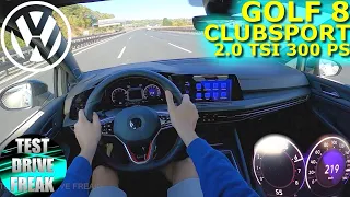 2022 Volkswagen Golf 8 2.0 TSI GTI Clubsport 300 PS TOP SPEED AUTOBAHN DRIVE POV