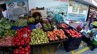 Субботний рынок в Махмутларе. Турция 2021. Цены на рынке.