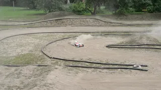 One dusty training lap in the Turaida RC Racing track. Elcon Traxx 2.0