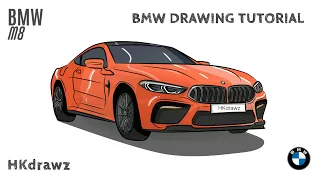 BMW M8 drawing tutorial | HKdrawz