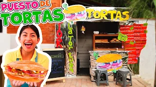 🥖 PUESTO DE TORTAS 🥑 🍅 ¡LA TORTUGA! 🐢 Compra 1 y Llévate el Refresco GRATIS 🥤| CONNY CHANGARROS