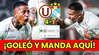 UNIVERSITARIO APLASTÓ 4-1 A CRISTAL Y ES LÍDER DEL TORNEO APERTURA