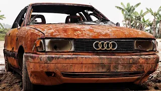 Full restoration old rusty abandoned AUDI Q8 car from 1980 (body and engine) | Restoration Channel