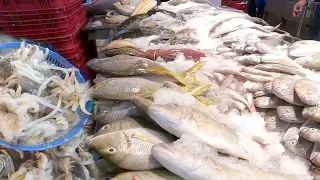Chợ vô ngày chay ế chẳng thấy bóng bạn hàng mua cá.