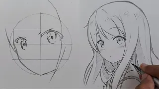 Very easy and effective way to draw anime girl 😋 | For Beginners