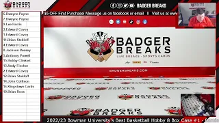 2022/23 Bowman University's Best Basketball Hobby 8 Box Case #1 - Random Inner Box