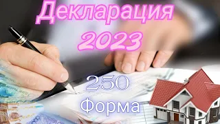 ДЕКЛАРАЦИЯ ТАПСЫРУ 2023 жыл  Декларация 250 форма