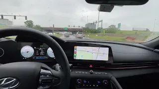 Driving in a rain in my Hyundai Elantra N asmr