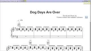 "Dog Days Are Over" by Florence and The Machine - Piano Sheet Music (Teaser)