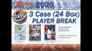 CASE #2 of 3   -   2020 Bowman's Best 3 Case (24 Box) Player Break eBay 04/18/22