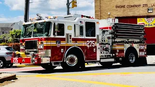 BRAND NEW 2023 FDNY ENGINE 275 RESPONDING FROM QUARTERS ON MERRICK BOULEVARD IN JAMAICA, QUEENS, NYC