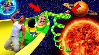 FRANKLIN AND SHINCHAN TRIED CARZY WATER SLIDE FROM SPACE TO SUN CHALLENGE IN GTA 5 || KILLADI GAMING