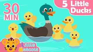 Five Little Ducks + Wheels On The Bus + more Little Mascots Nursery Rhymes & Kids Songs