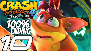Crash Bandicoot 4: It's About Time - Gameplay Walkthrough Part 10 END (100%) All Gems, Boxes, Relics