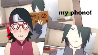 Dad!!! | Sarada reacts to Sasuke's checking Sarada's Phone.