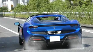 【新型296GTSがローンチコントロール？！】大黒PAから加速するスーパーカーのエンジンサウンド・加速サウンド