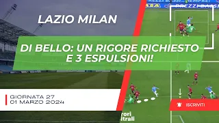 Lazio Milan 0-1 | Di Bello: un rigore richiesto dalla Lazio e 3 espulsi! La moviola.