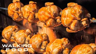 1시간반 동안 굽는 참나무 장작구이 숯불통닭 Oak Tree Charcoal Grilled Chicken / Korean street food