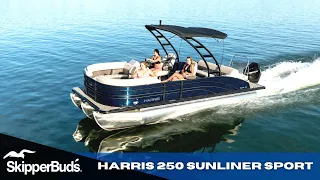 2022 Harris 250 Sunliner Sport SLDH Tri-Toon Boat Tour SkipperBud's