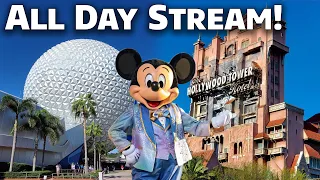 🔴ALL DAY Live Stream: Hollywood Studios & Epcot Skyliner Park Hopping - Walt Disney World