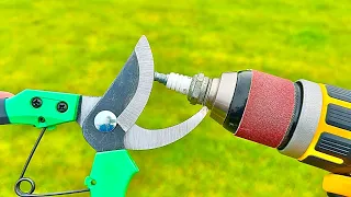 Special Way To Sharpen Pruning Shears as Sharp as a Razor