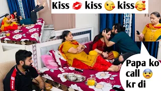 Kissing prank on wife💋 Gone Extremely wrong || Prank on wife in India @kartikeysmarriedlyf