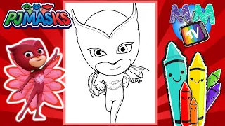 Coloring PJ Masks Coloring Pages For Kids - Owlette