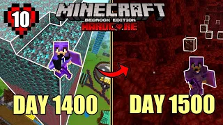 I Survived 1500 Days in Hardcore Minecraft... But it's Bedrock Edition