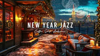 Relaxing New Year Jazz Music at Cozy Winter Coffee Shop Ambience 🎉 Smooth Piano Jazz Music to Unwind