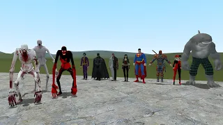 SCP-096, SCP-096 ULTIMATE, SCP-096:SL VS DC HEROES!!! Garrys Mod Sand Box