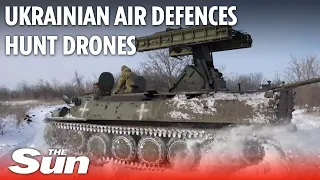 Ukrainian air defence systems hunt Russian drones over frozen battlefield